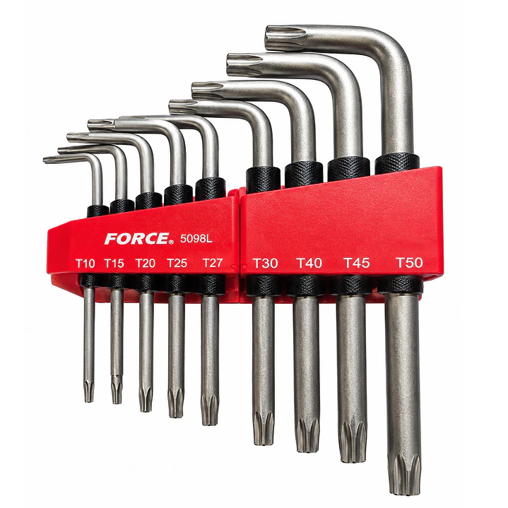 Juego de Llaves Torx Largas FORCE 5098L – 9 Piezas T10 a T50 2