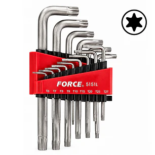 Juego de Llaves Torx Largas FORCE 5151L – 15 Piezas T6 a T60