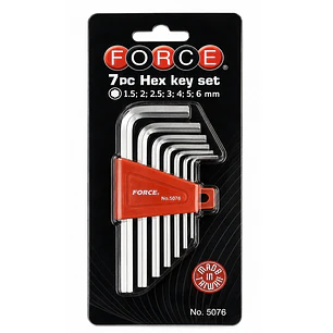 Juego de Llaves Allen FORCE 5076 – 7 Piezas de 1,5 a 6 mm