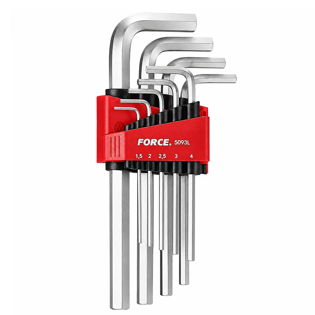 Juego de Llaves Allen Largas FORCE 5093L – 9 Piezas de 1,5 a 10 mm 1