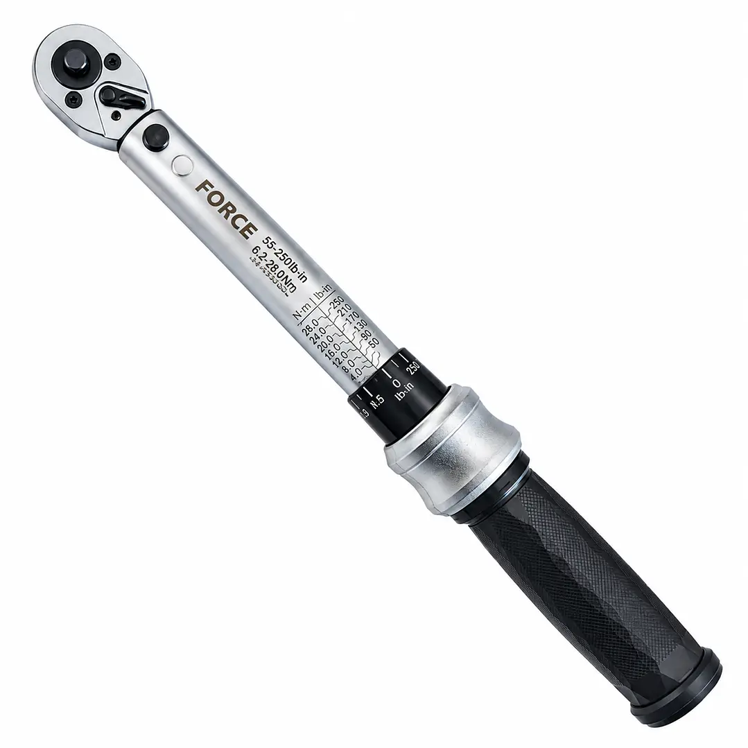Llave de Torque FORCE 3/8″ 55-250 lb/pulg 6,2-28,2 Nm 6473030JS – Torquímetro Profesional 2