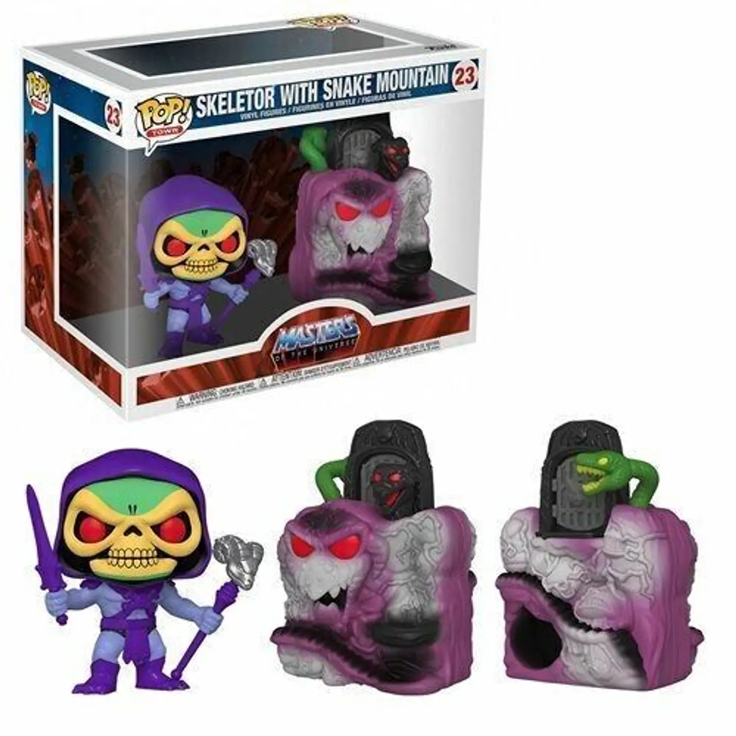 Funko Pop Town Masters Of The Universe Skeletor With Snake Mountain N°23 1