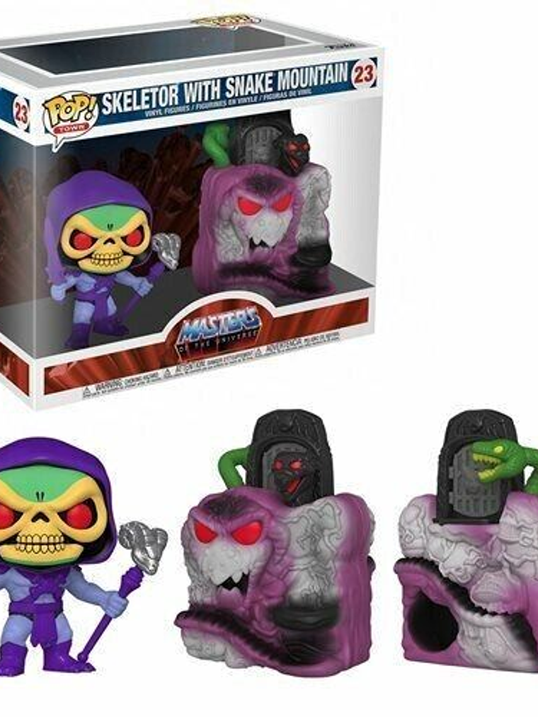 Funko Pop Town Masters Of The Universe Skeletor With Snake Mountain N°23 1