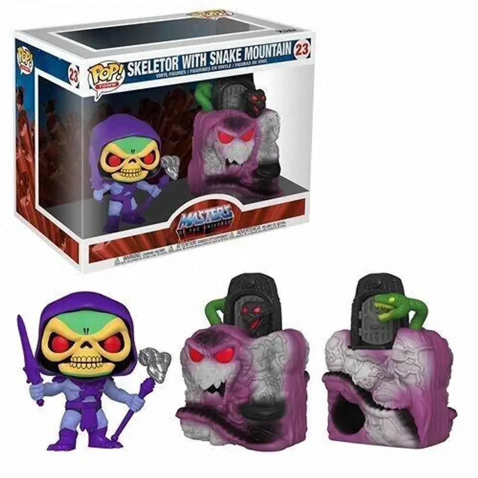 Funko Pop Town Masters Of The Universe Skeletor With Snake Mountain N°23 1