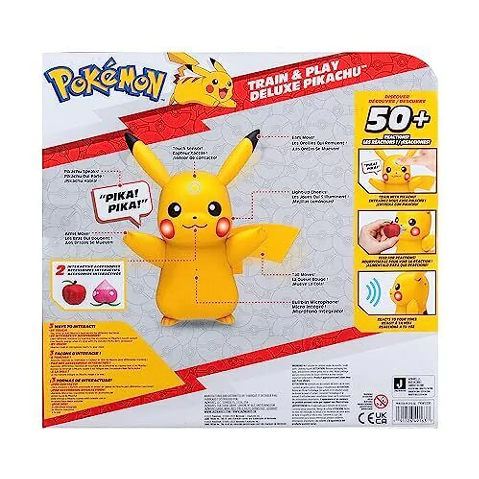  Figura Pokemon Pikachu Train and Play Jazwares  3