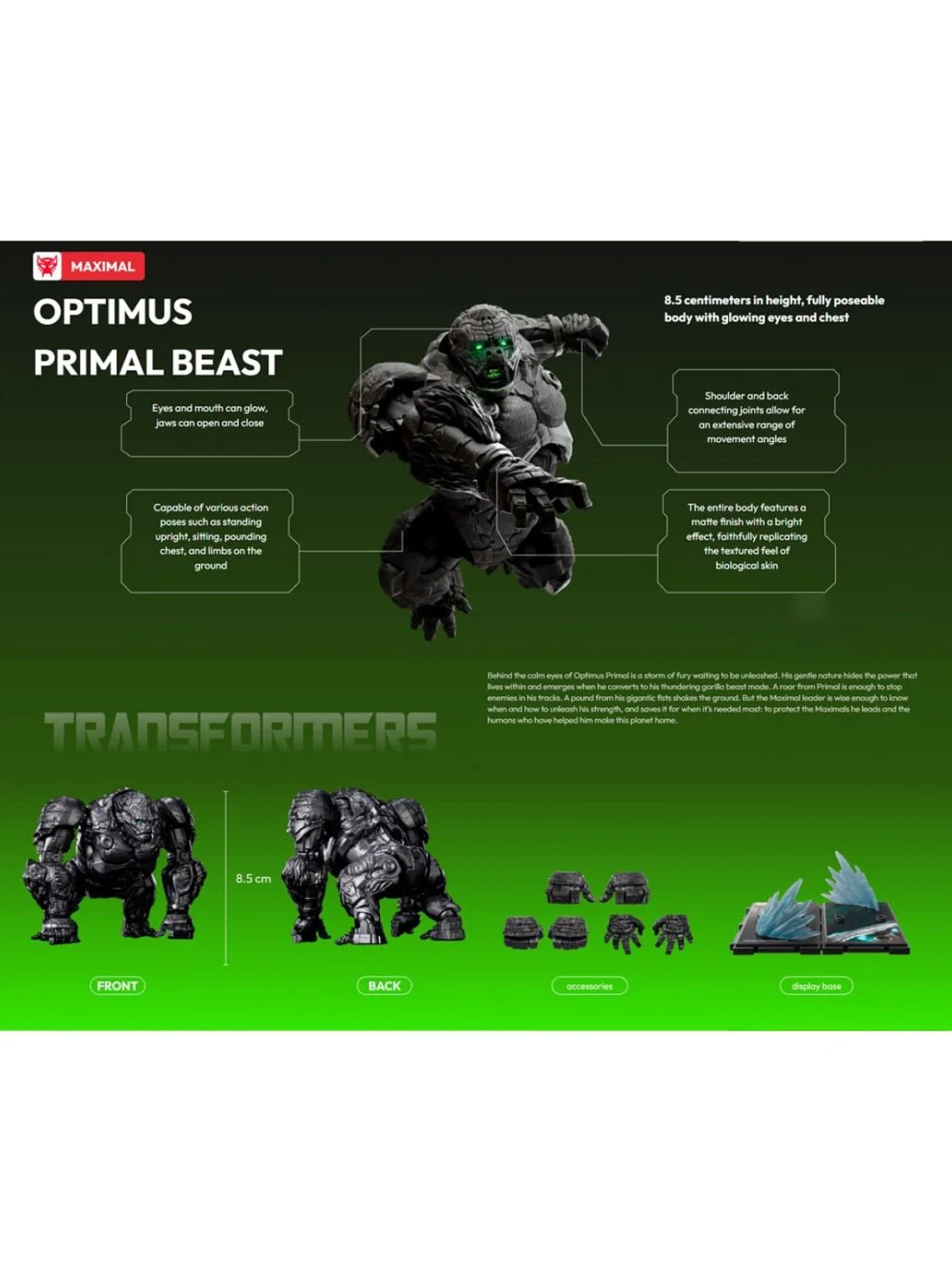 Transformers Classic Class | Optimus Primal Beast 04 | Rise of the Beasts: La Furia Maximal para Armar 2