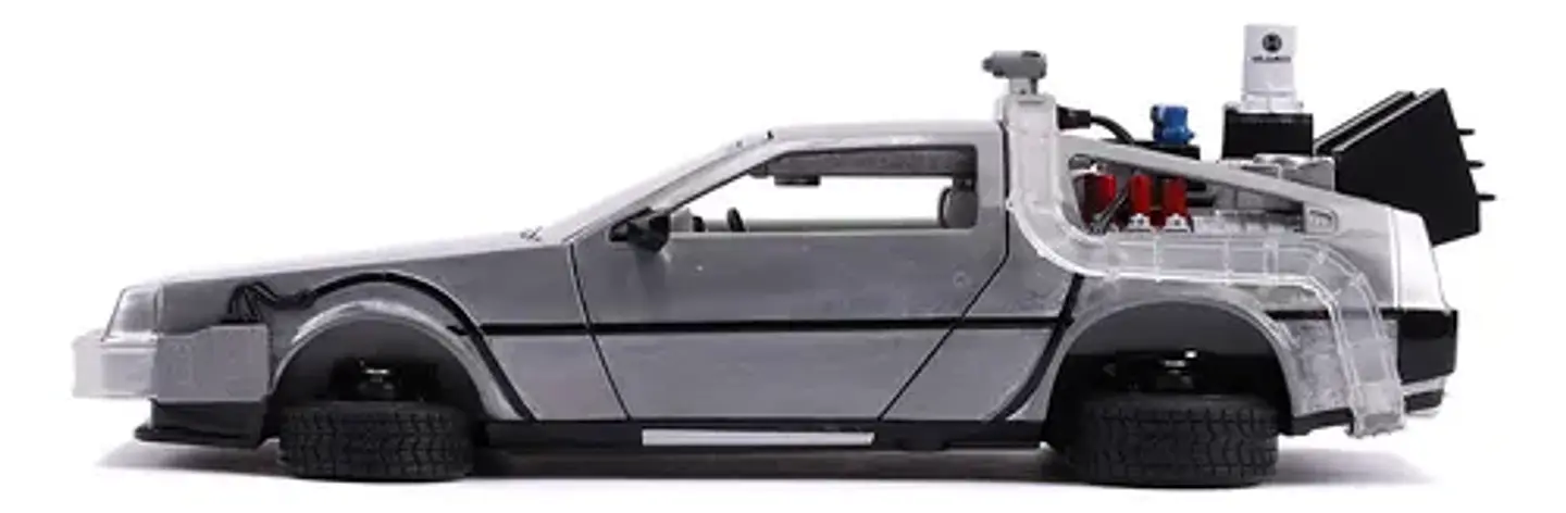 Delorean 2 Back To The Future Time Machine Luz 1:24 Jada Fly 1