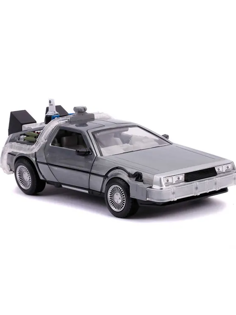 Delorean 2 Back To The Future Time Machine Luz 1:24 Jada Fly 4