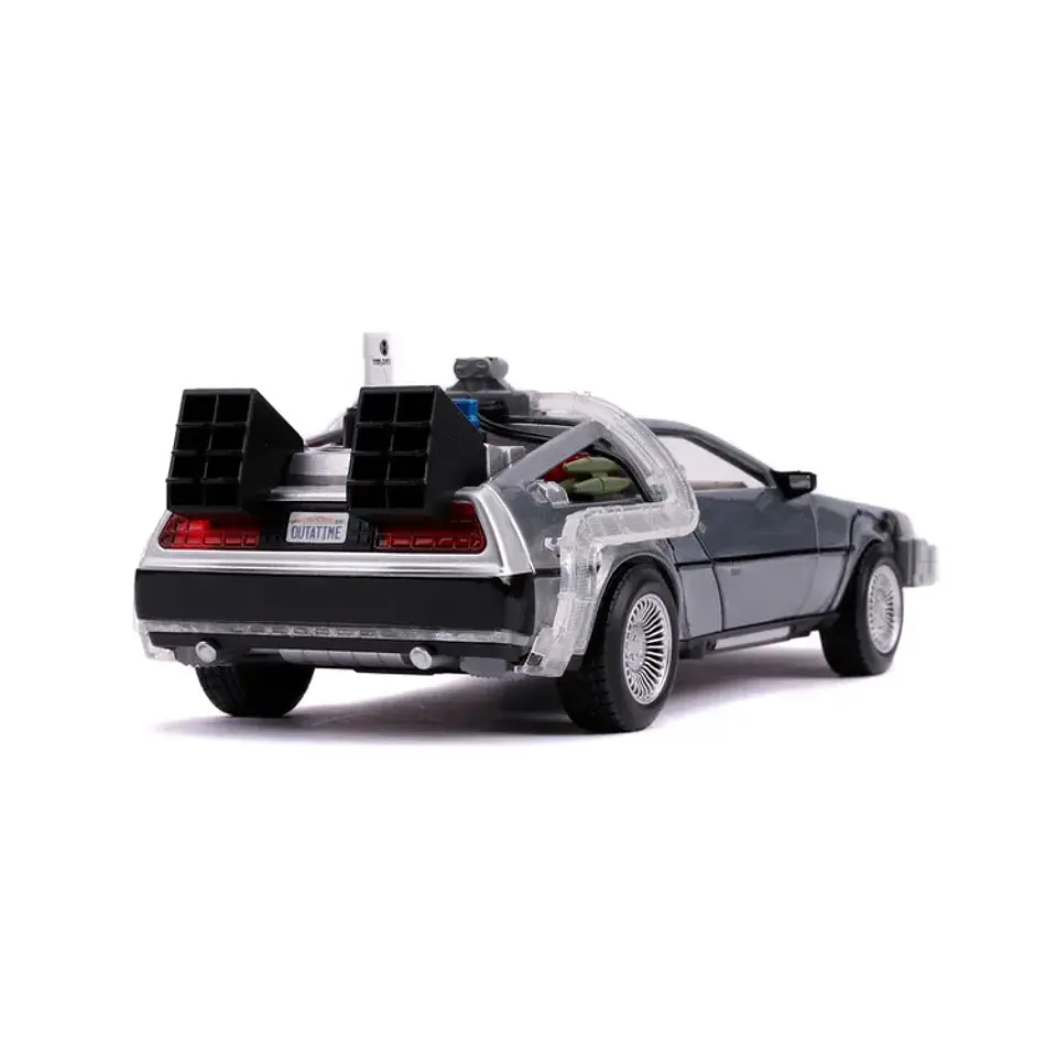 Delorean 2 Back To The Future Time Machine Luz 1:24 Jada Fly 5