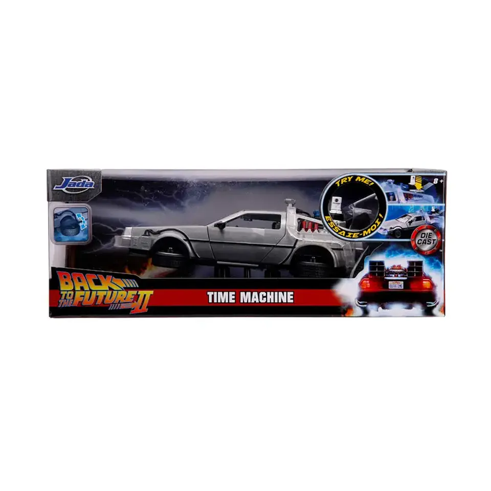 Delorean 2 Back To The Future Time Machine Luz 1:24 Jada Fly 7