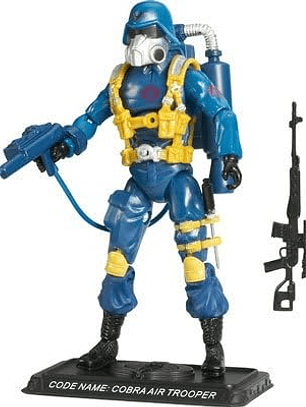 G.I. JOE Hasbro 25th Anniversary 3 3/4 Wave 4 Action Figure Cobra Air Trooper [Elite Infantry] by G. I. Joe