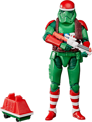 Hasbro Star Wars Star Wars The Black Series, First Order Stormtrooper (Holiday Edition) y droide ratón, Figuras de Las Fiestas
