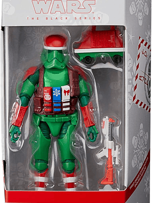 Hasbro Star Wars Star Wars The Black Series, First Order Stormtrooper (Holiday Edition) y droide ratón, Figuras de Las Fiestas
