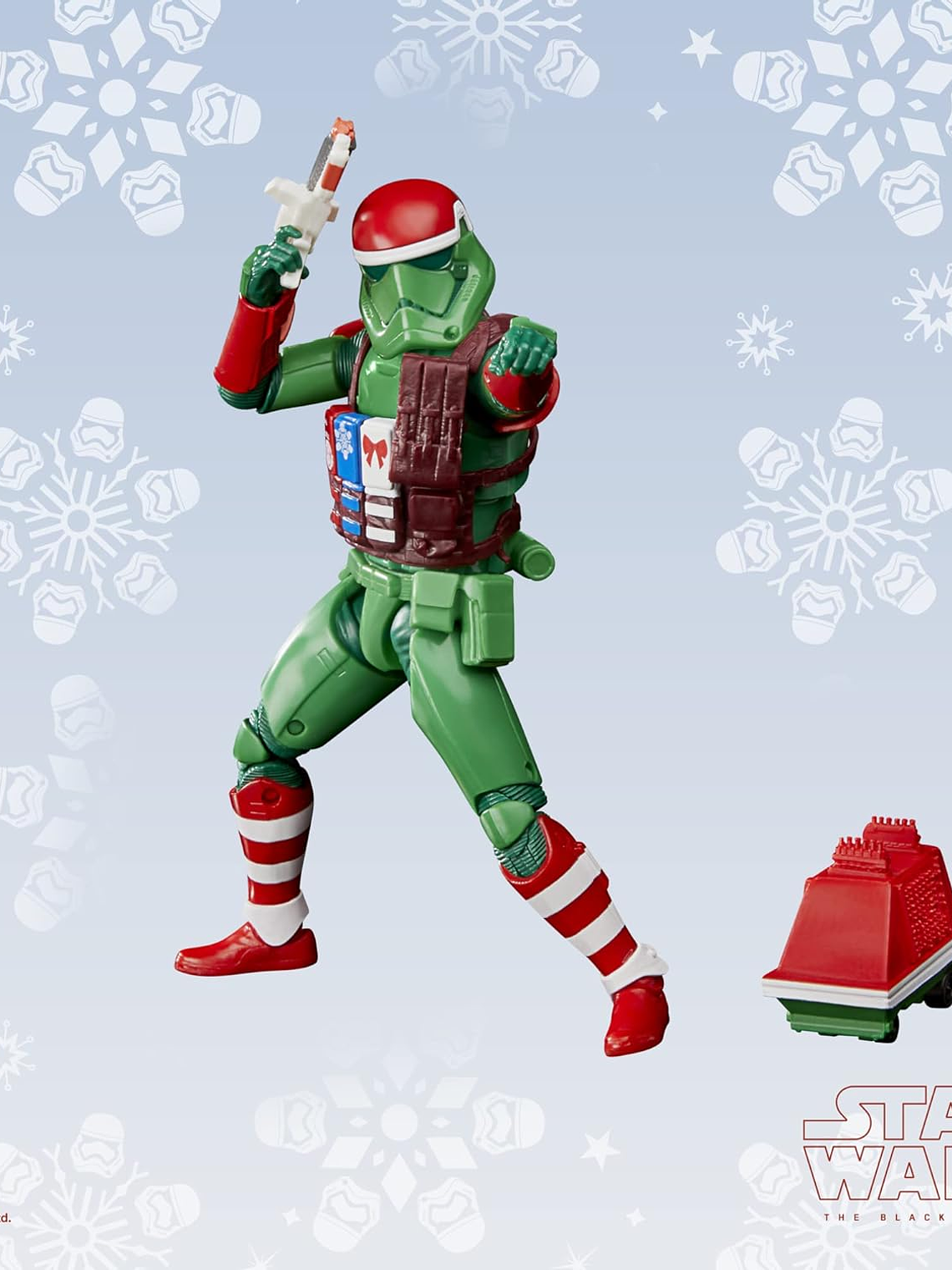 Hasbro Star Wars Star Wars The Black Series, First Order Stormtrooper (Holiday Edition) y droide ratón, Figuras de Las Fiestas 3