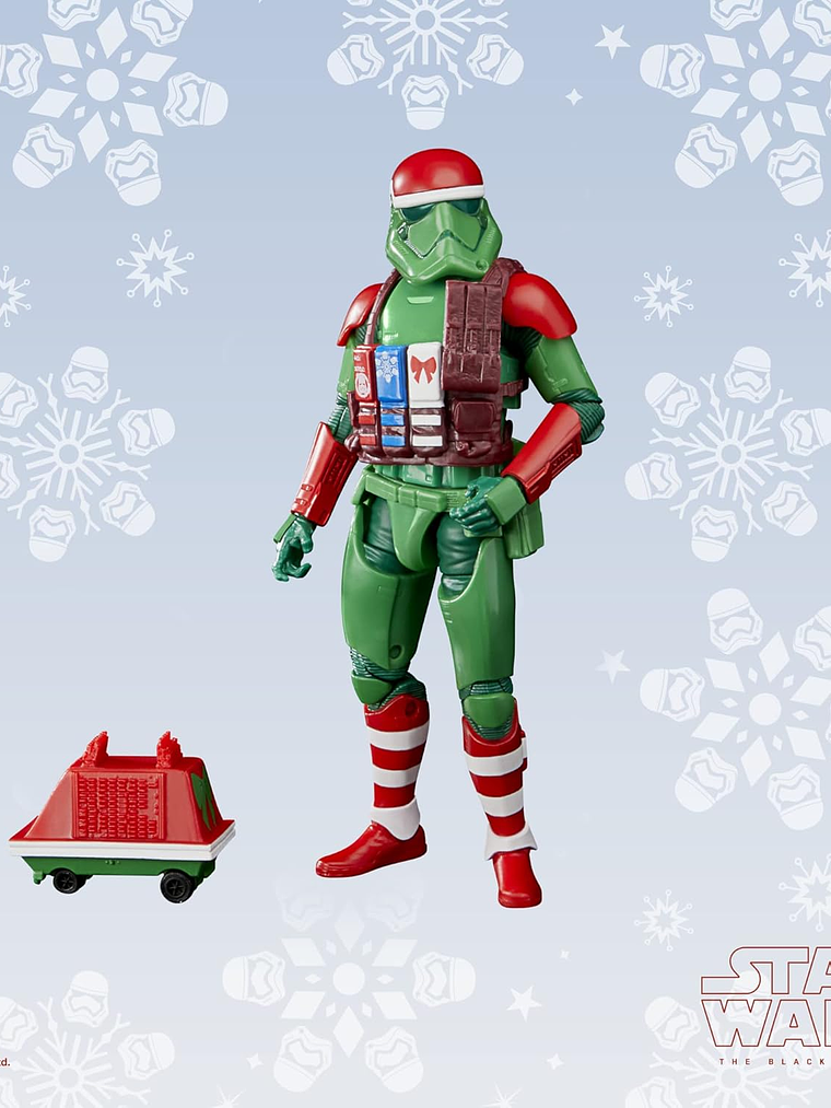 Hasbro Star Wars Star Wars The Black Series, First Order Stormtrooper (Holiday Edition) y droide ratón, Figuras de Las Fiestas 4