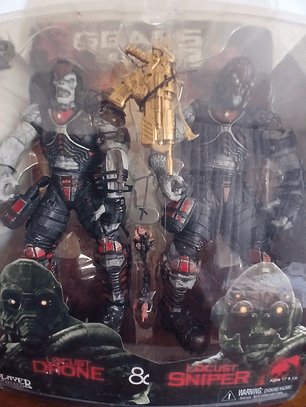 NECA Gears of War Locust Drone & Sniper Sellado – Figura Coleccionista Premium 7” – Original, Rara y Descontinuada – Gaming Collectibles