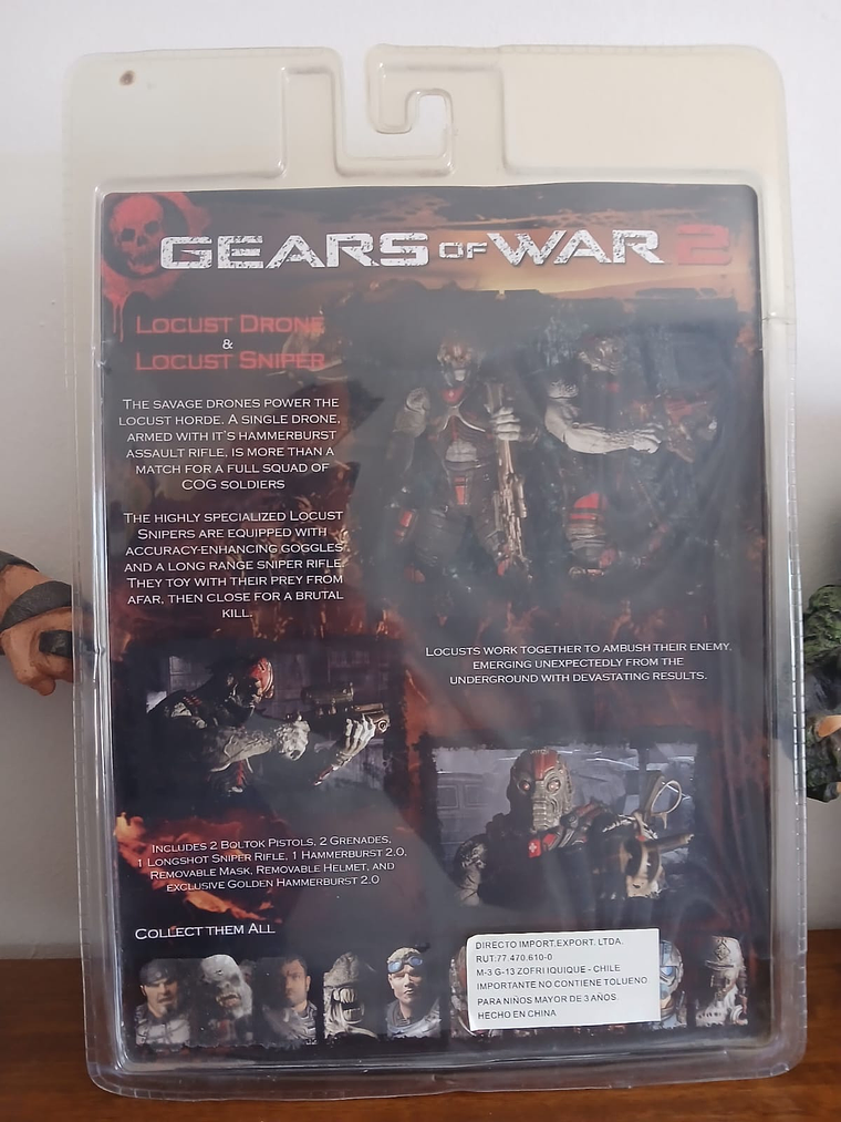 NECA Gears of War Locust Drone & Sniper Sellado – Figura Coleccionista Premium 7” – Original, Rara y Descontinuada – Gaming Collectibles 4