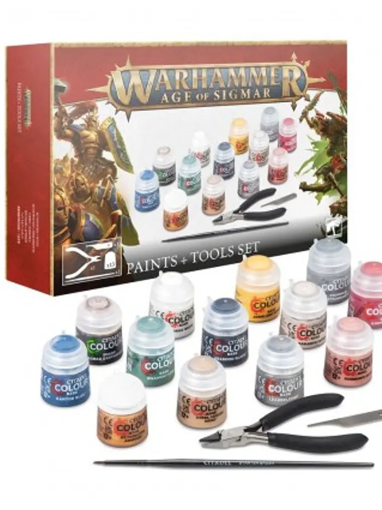 Warhammer Age of Sigmar - Paints + Tools Set (Set de Pinturas y Herramientas) 1