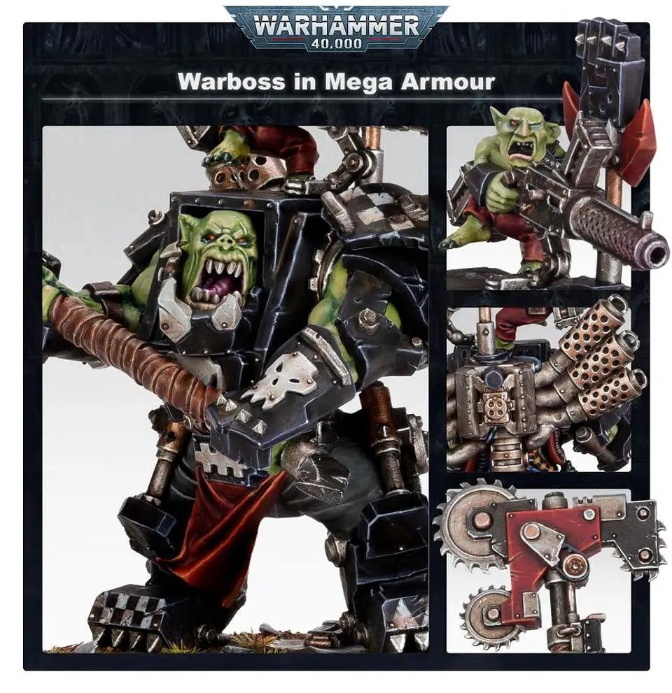 Warhammer 40,000: Orks - Ork Warboss in Mega Armour (Caudillo Orko) 2