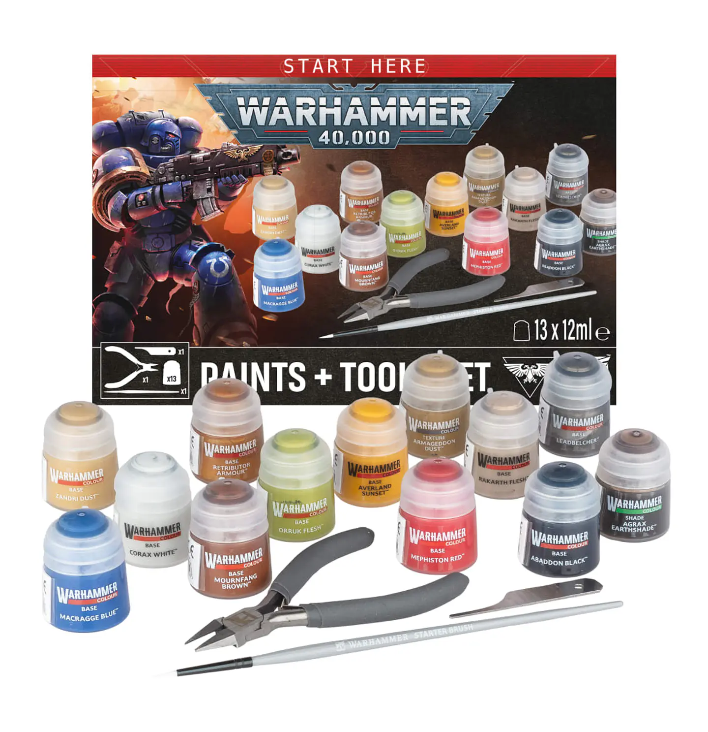 Warhammer 40,000: Paints + Tools Set (Set de Pinturas y Herramientas) 1