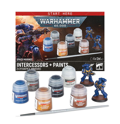 Warhammer 40,000: Space Marines - Intercessors + Paints Set (Edición 2026)