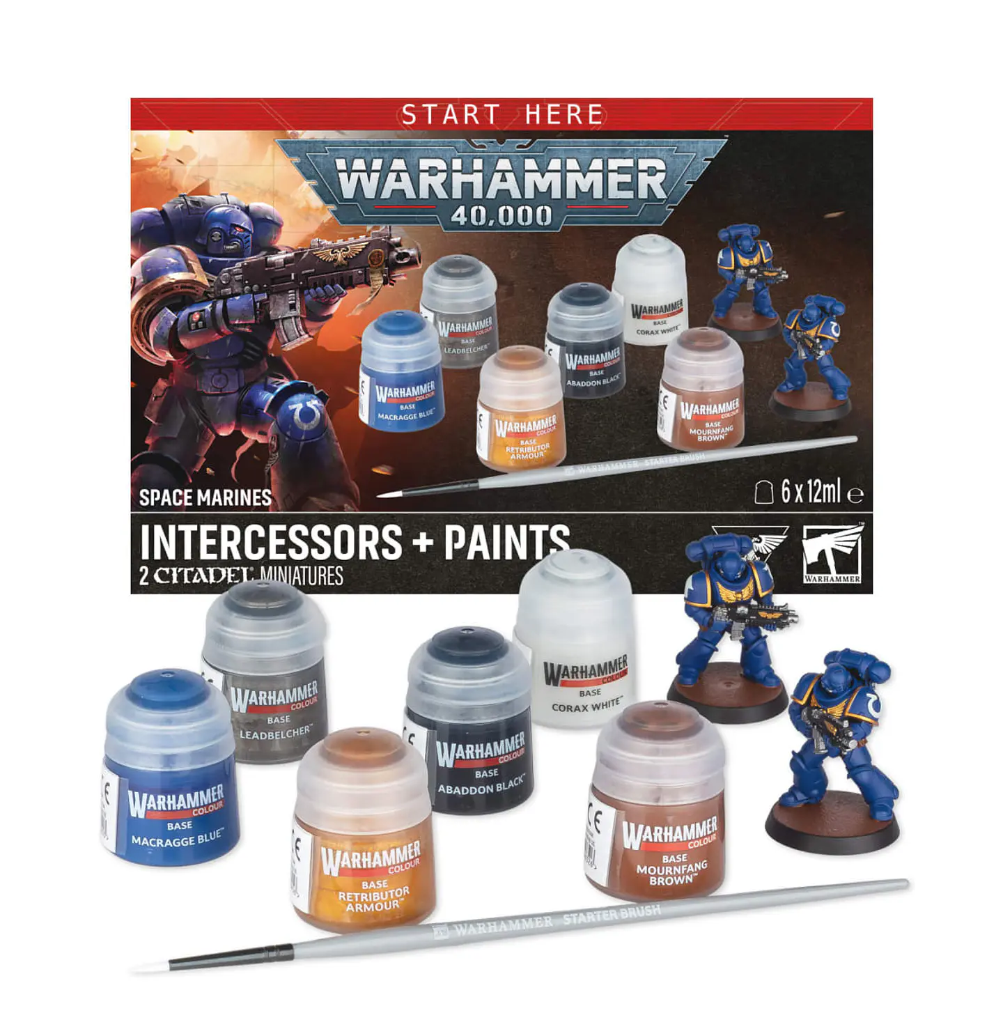 Warhammer 40,000: Space Marines - Intercessors + Paints Set (Edición 2026) 1