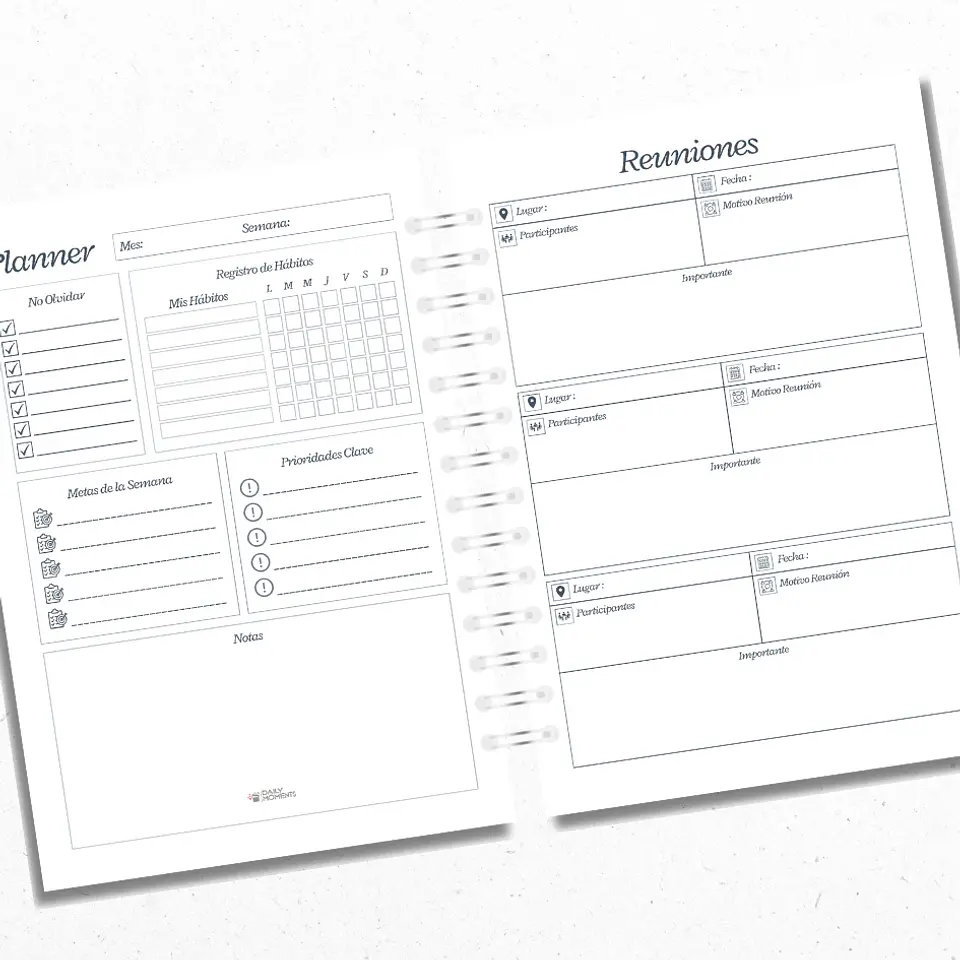 Planner Semanal Azul 2