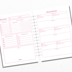 Planner Semanal Rosado