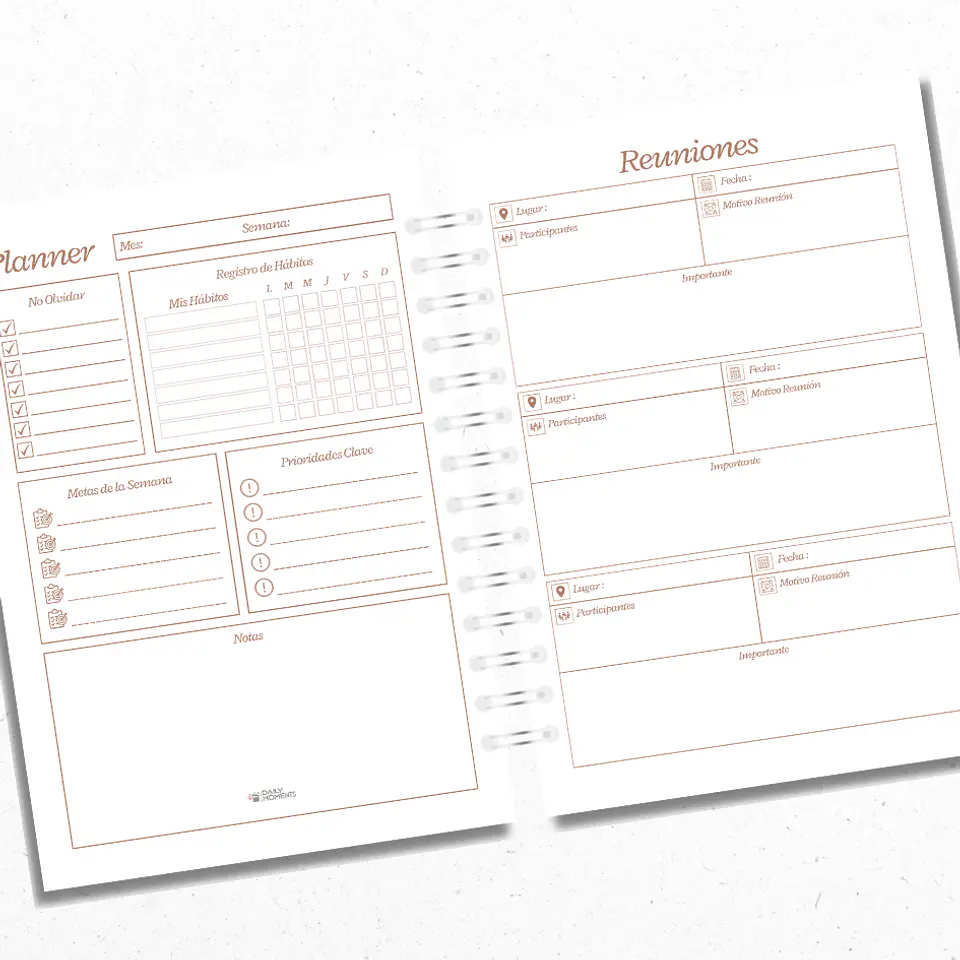 Planner Semanal Café 2