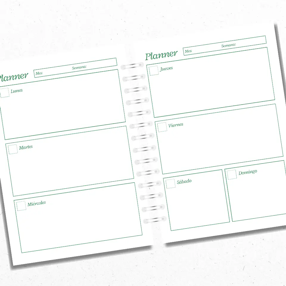 Planner Semanal Verde 3