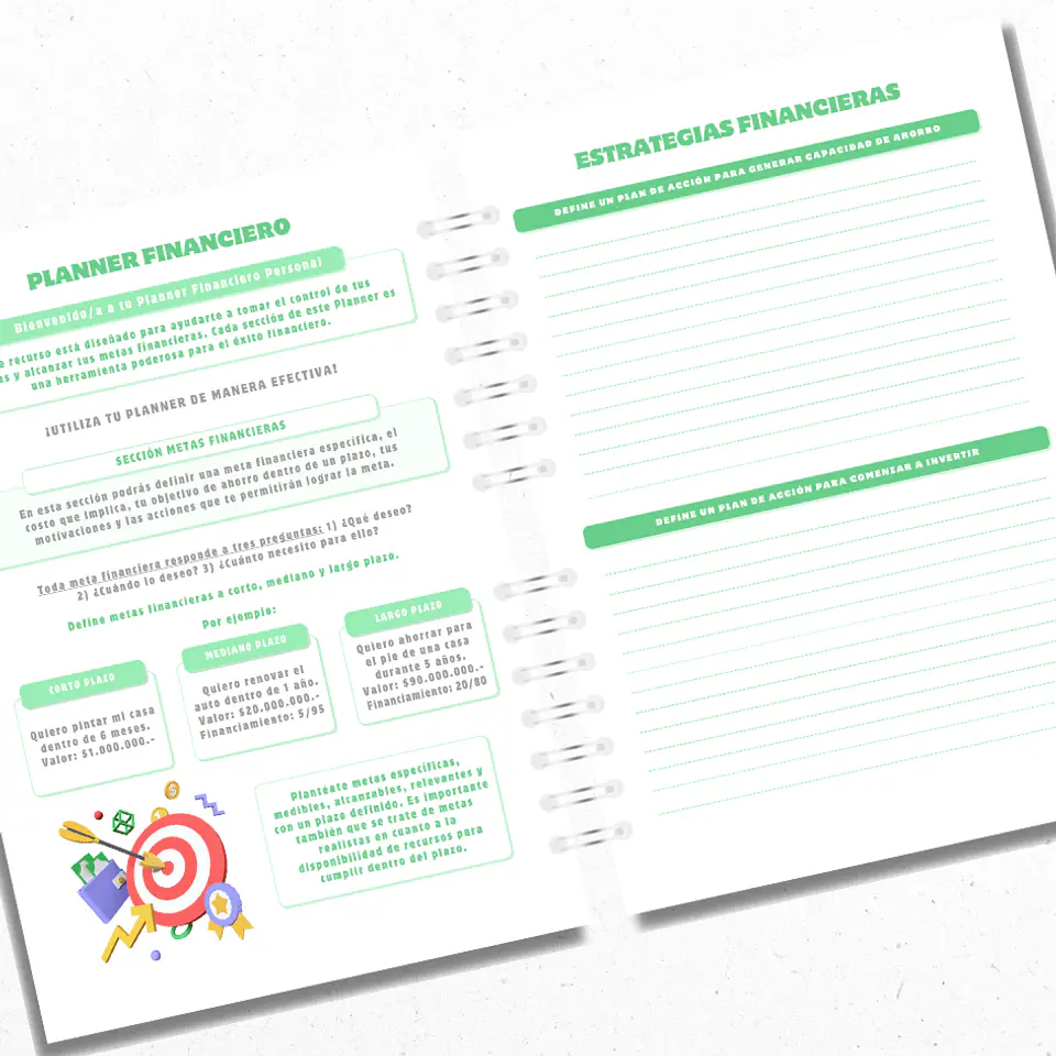 Planner Financiero Anual Verde 2