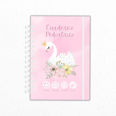 Cuaderno Pediátrico Cisne Personalizado