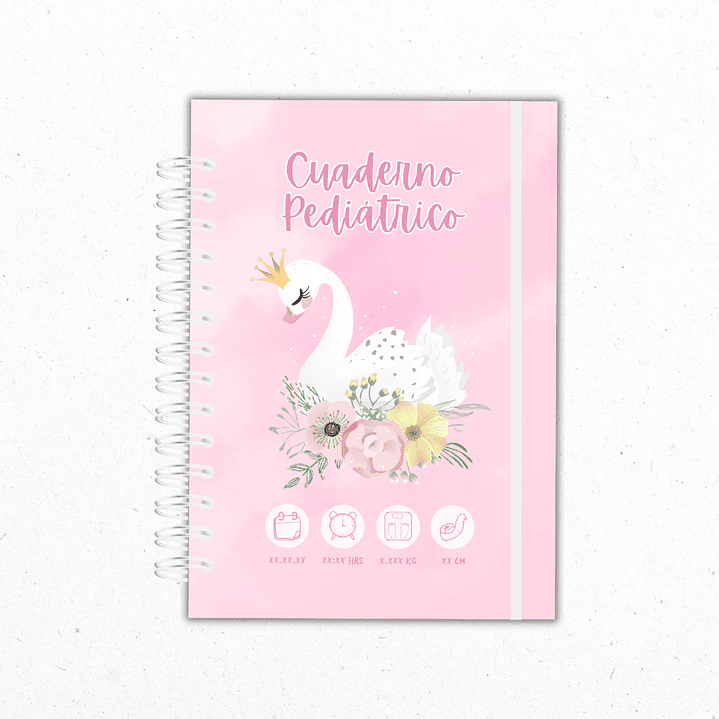 Cuaderno Pediátrico Cisne Personalizado 1