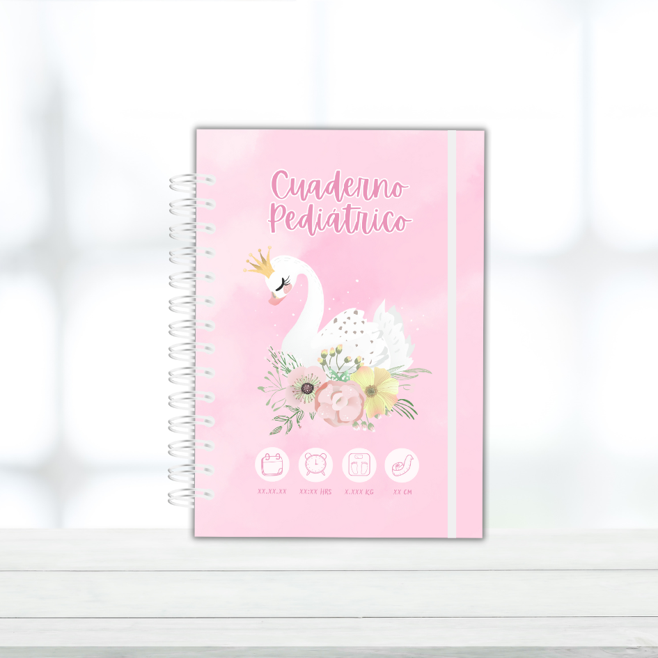 Cuaderno Pediátrico Cisne Personalizado 5