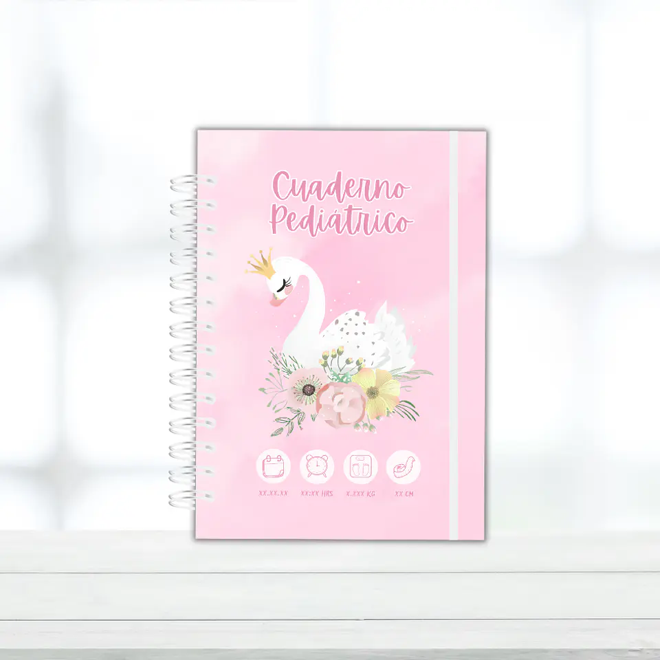 Cuaderno Pediátrico Cisne Personalizado 5