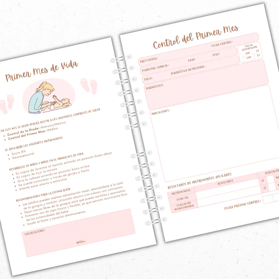 Cuaderno Pediátrico Osita Personalizado 2