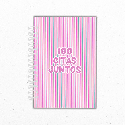 Álbum 100 Citas Juntos Líneas Rosado