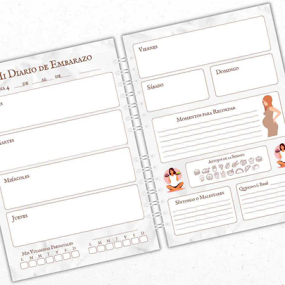 Diario Embarazo Personalizado 1 4