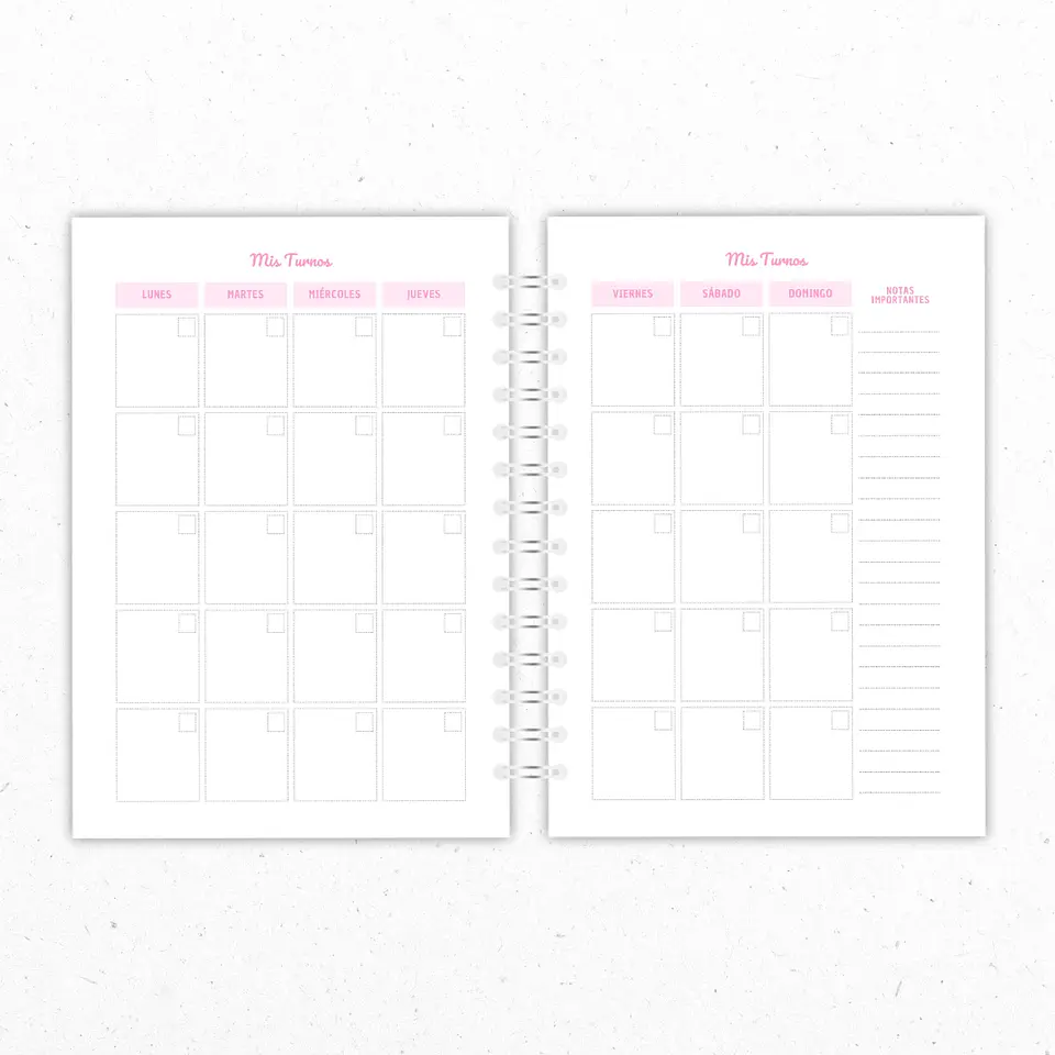 Planner Mensual Enfermería Rosado 3