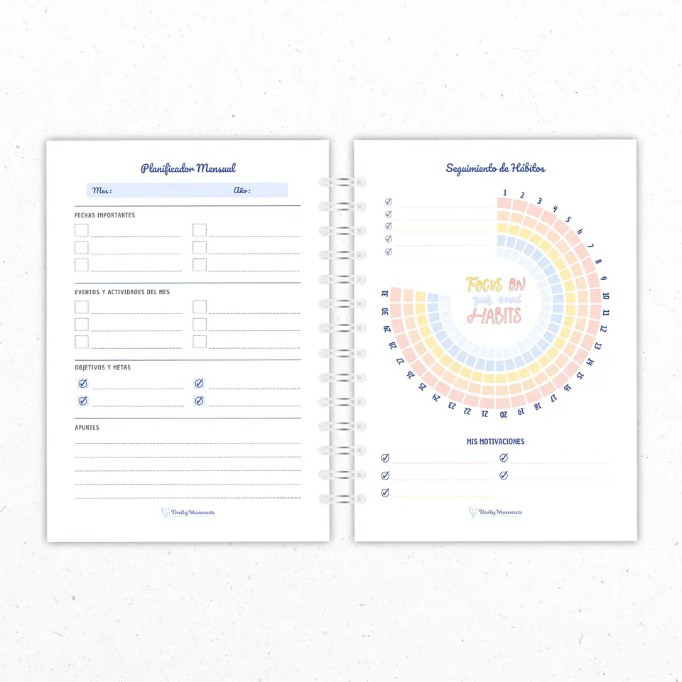 Planner Mensual Enfemería Azul 2