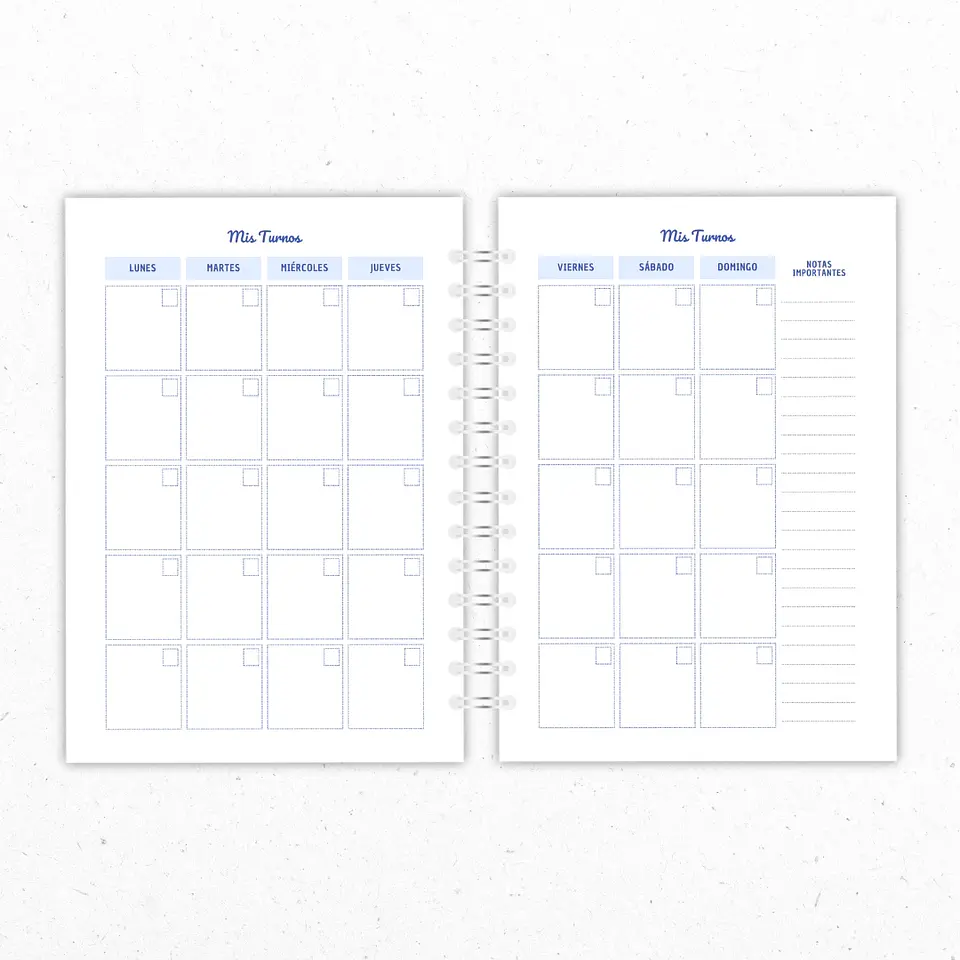 Planner Mensual Enfemería Azul 3