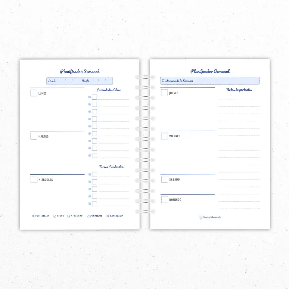 Planner Mensual Enfemería Azul 5