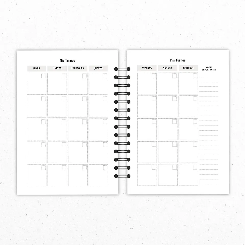 Planner Mensual Enfermería Negro  3