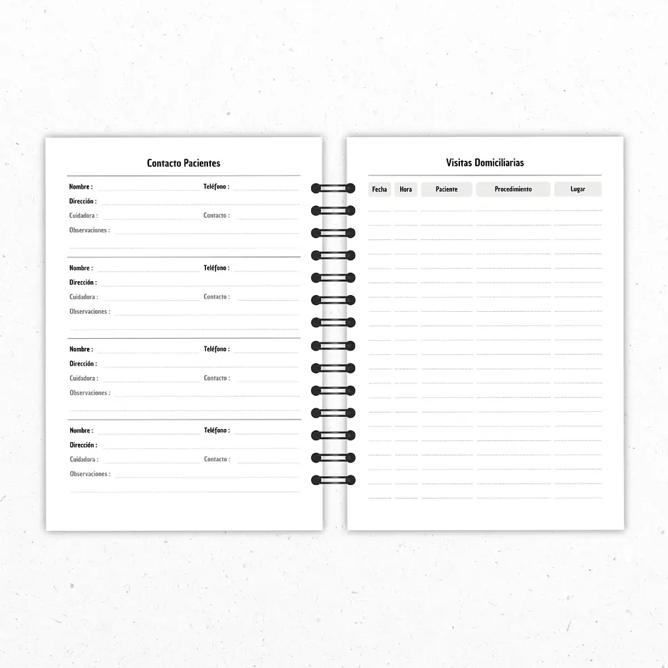 Planner Mensual Enfermería Negro  5