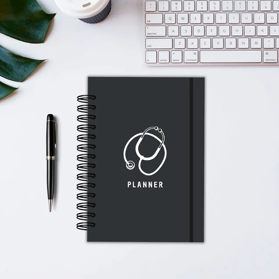 Planner Mensual Enfermería Negro  6