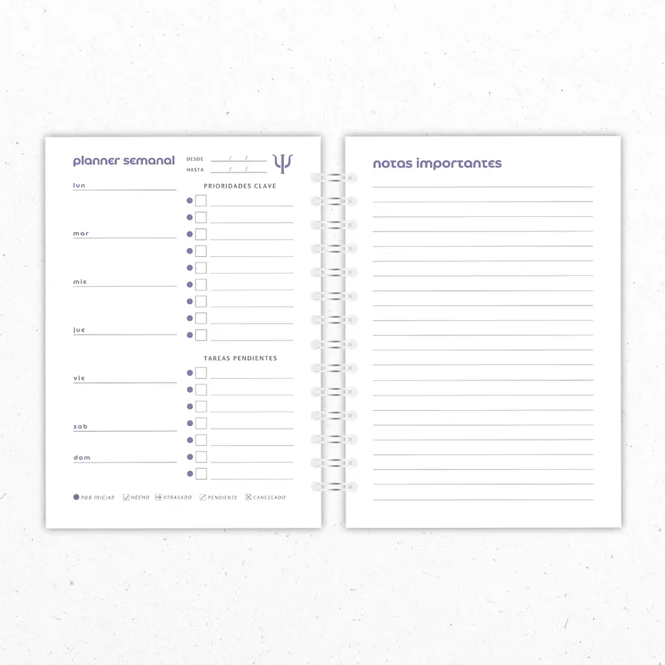 Planner Mensual Psicologas Morado 5