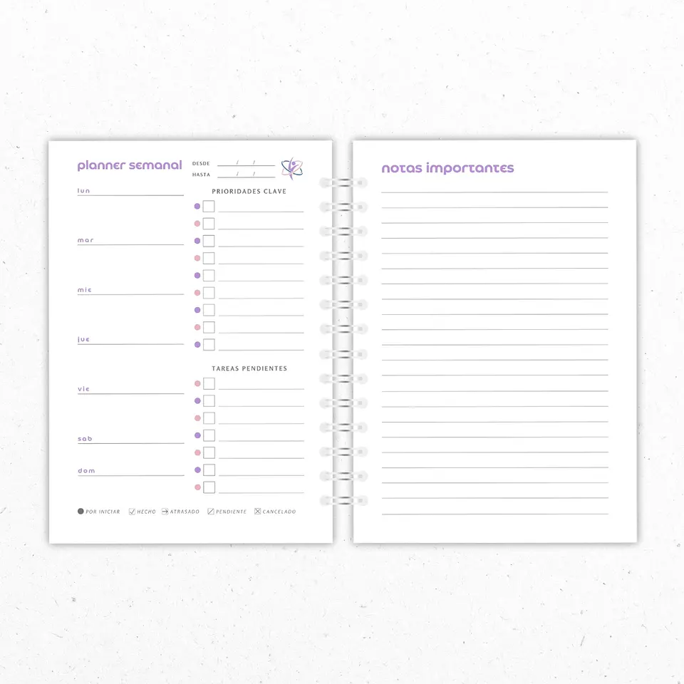 Planner Mensual Kinesiólogas Crema 5