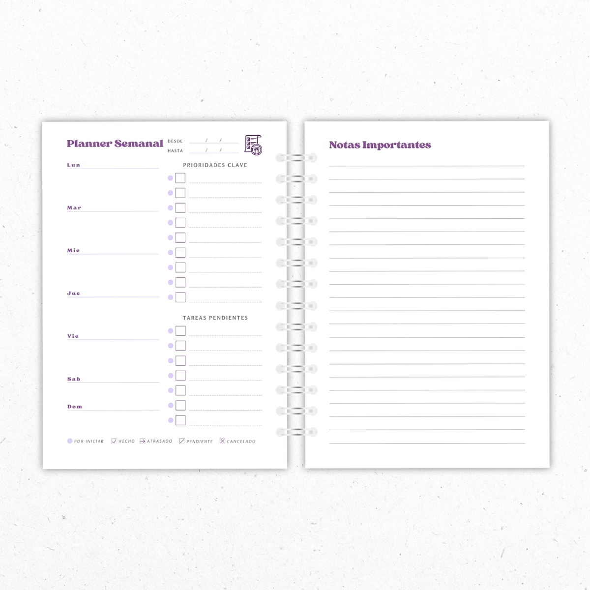 Planner Mensual Nutricionistas Morado 4