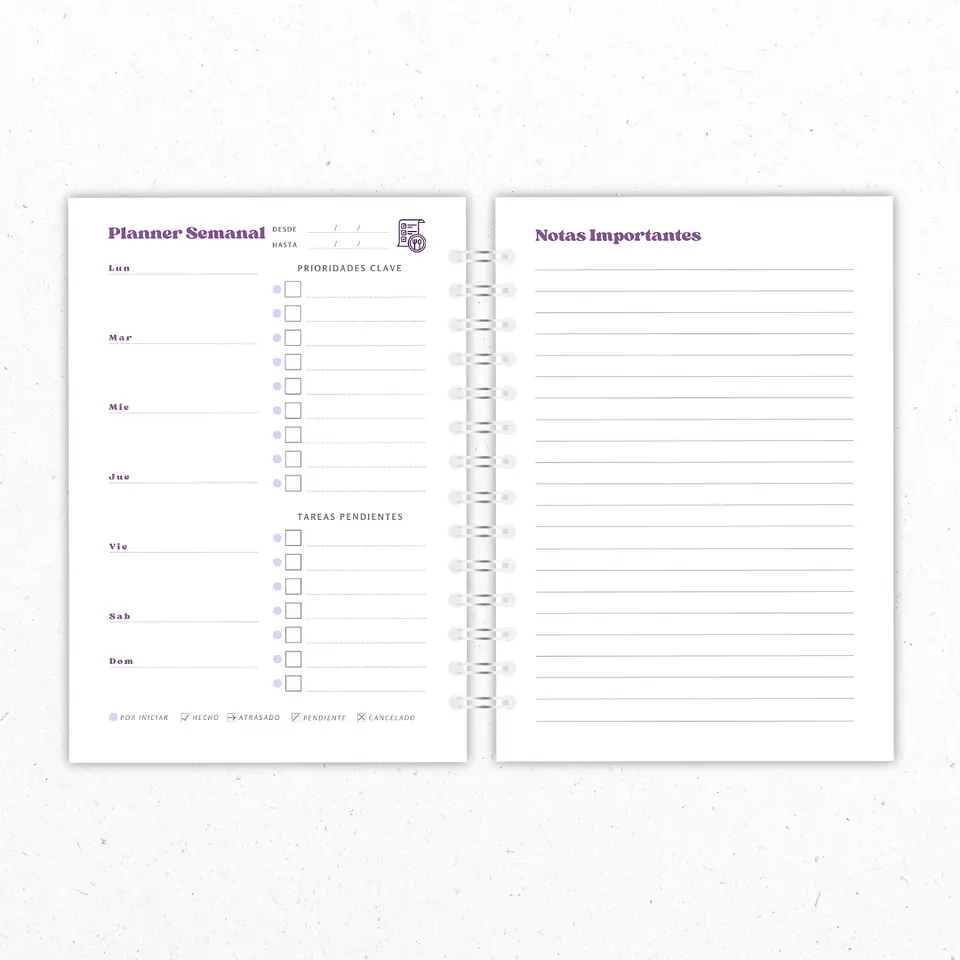 Planner Mensual Nutricionistas Morado 4