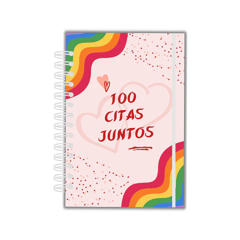 Álbum 100 Citas Juntos Arcoiris Rosado